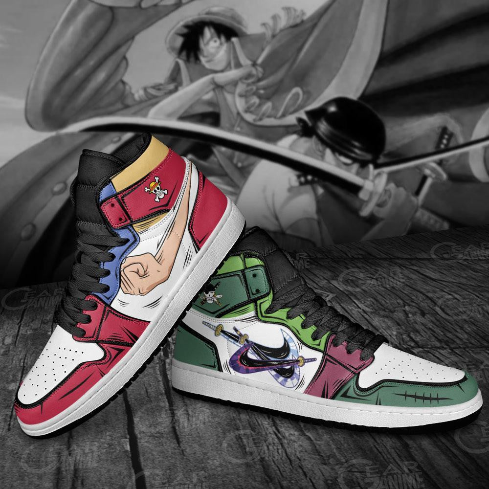 Zoro & Luffy Sneakers Gomu Gomu and Santoryu One Piece Anime Shoes - 4 - MyAnimeShoes