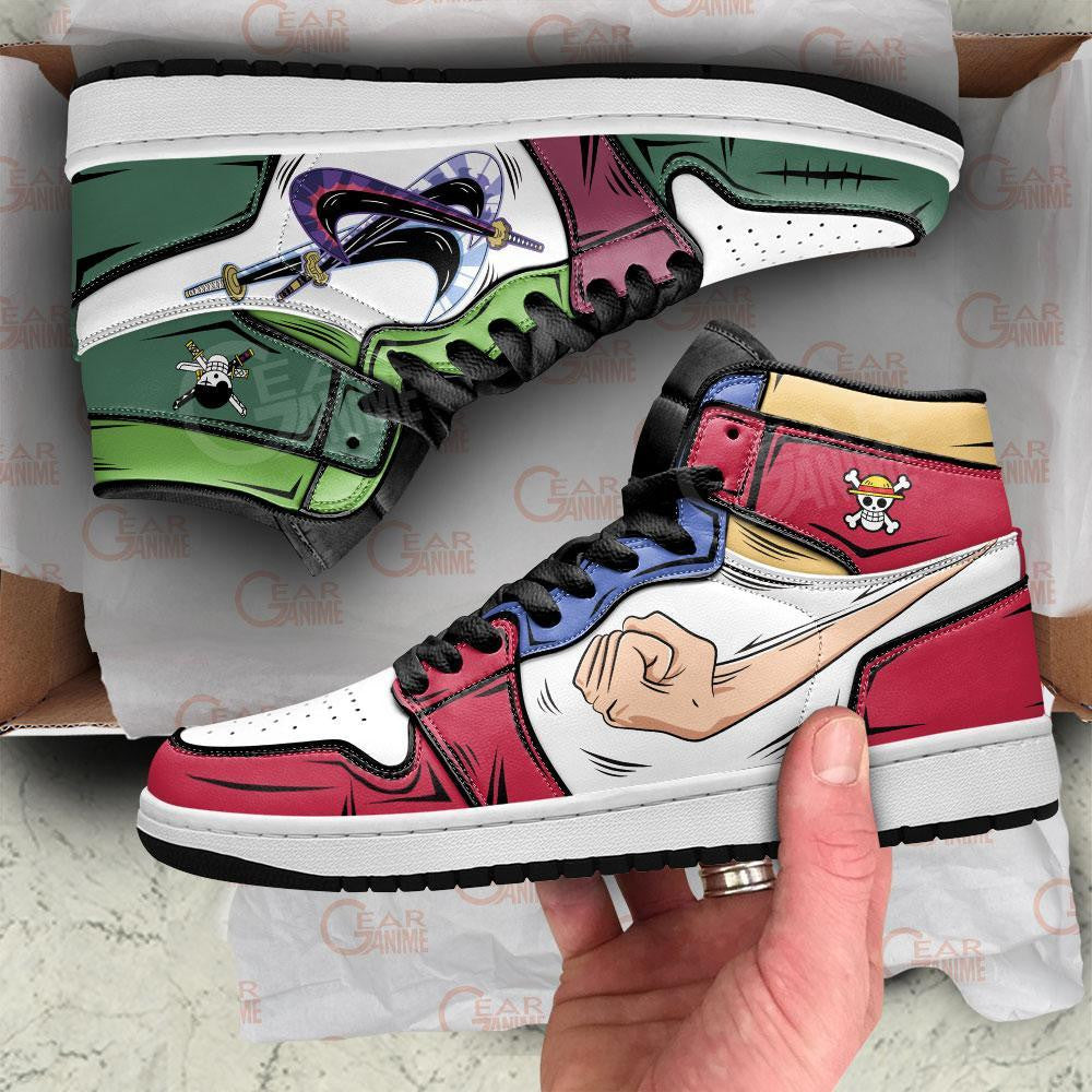Zoro & Luffy Sneakers Gomu Gomu and Santoryu One Piece Anime Shoes - 3 - MyAnimeShoes