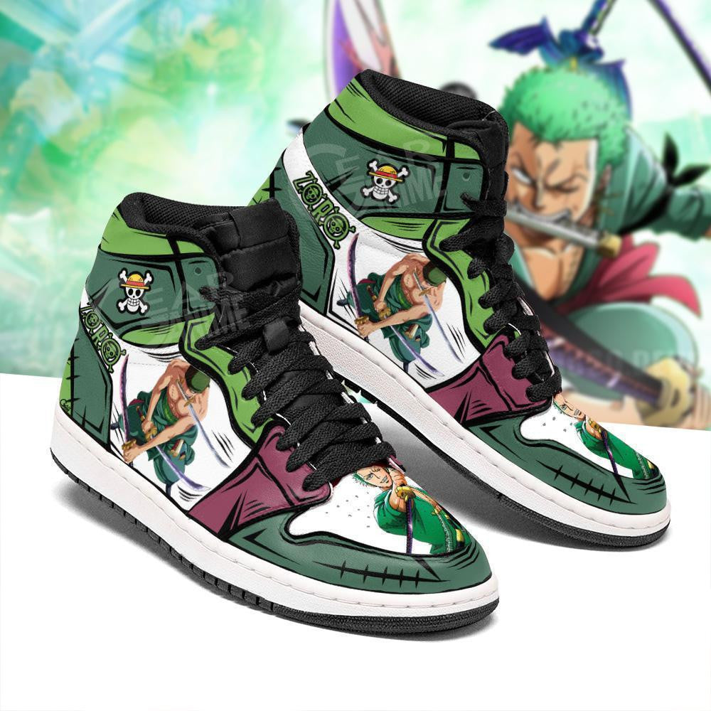 Zoro Sneakers Custom Anime One Piece Shoes - 2 - MyAnimeShoes