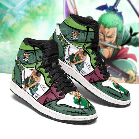 Zoro Sneakers Custom Anime One Piece Shoes - 2 - MyAnimeShoes