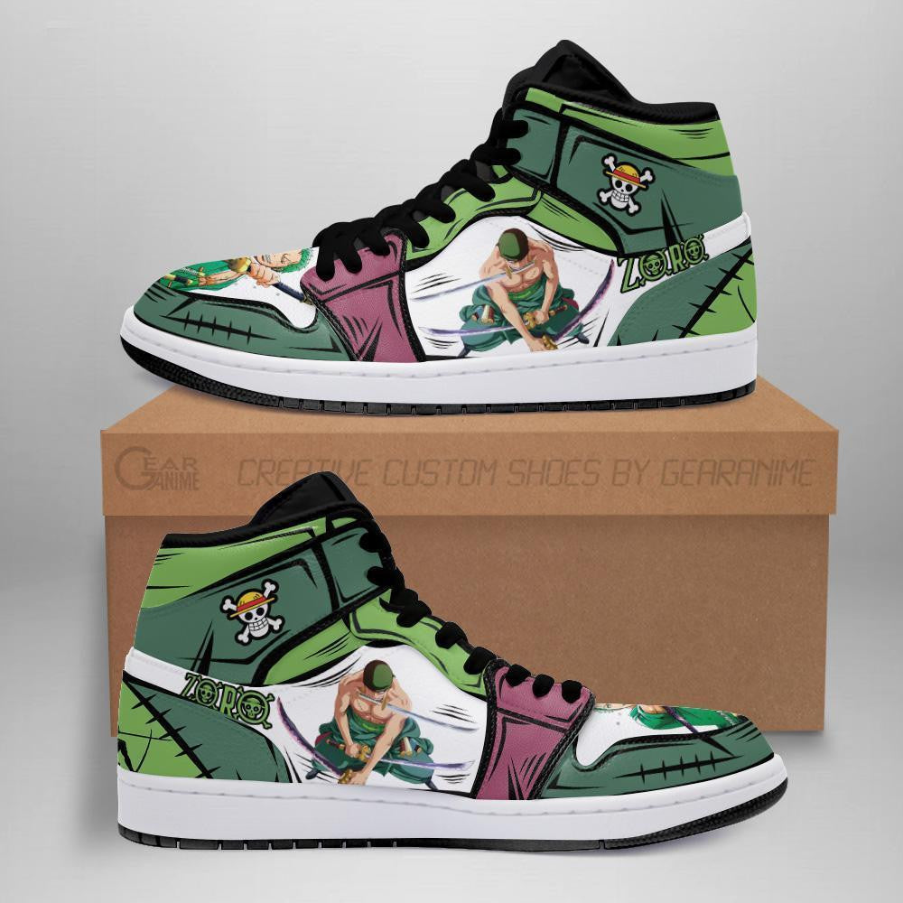 Zoro Sneakers Custom Anime One Piece Shoes - 1 - MyAnimeShoes