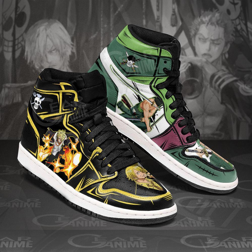 Zoro And Sanji Sneakers Custom One Piece Anime Shoes Friend Gifts - 2 - MyAnimeShoes