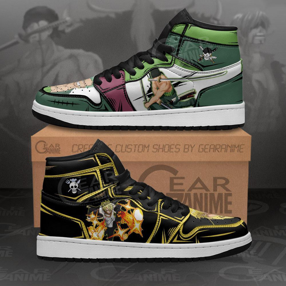Zoro And Sanji Sneakers Custom One Piece Anime Shoes Friend Gifts - 1 - MyAnimeShoes