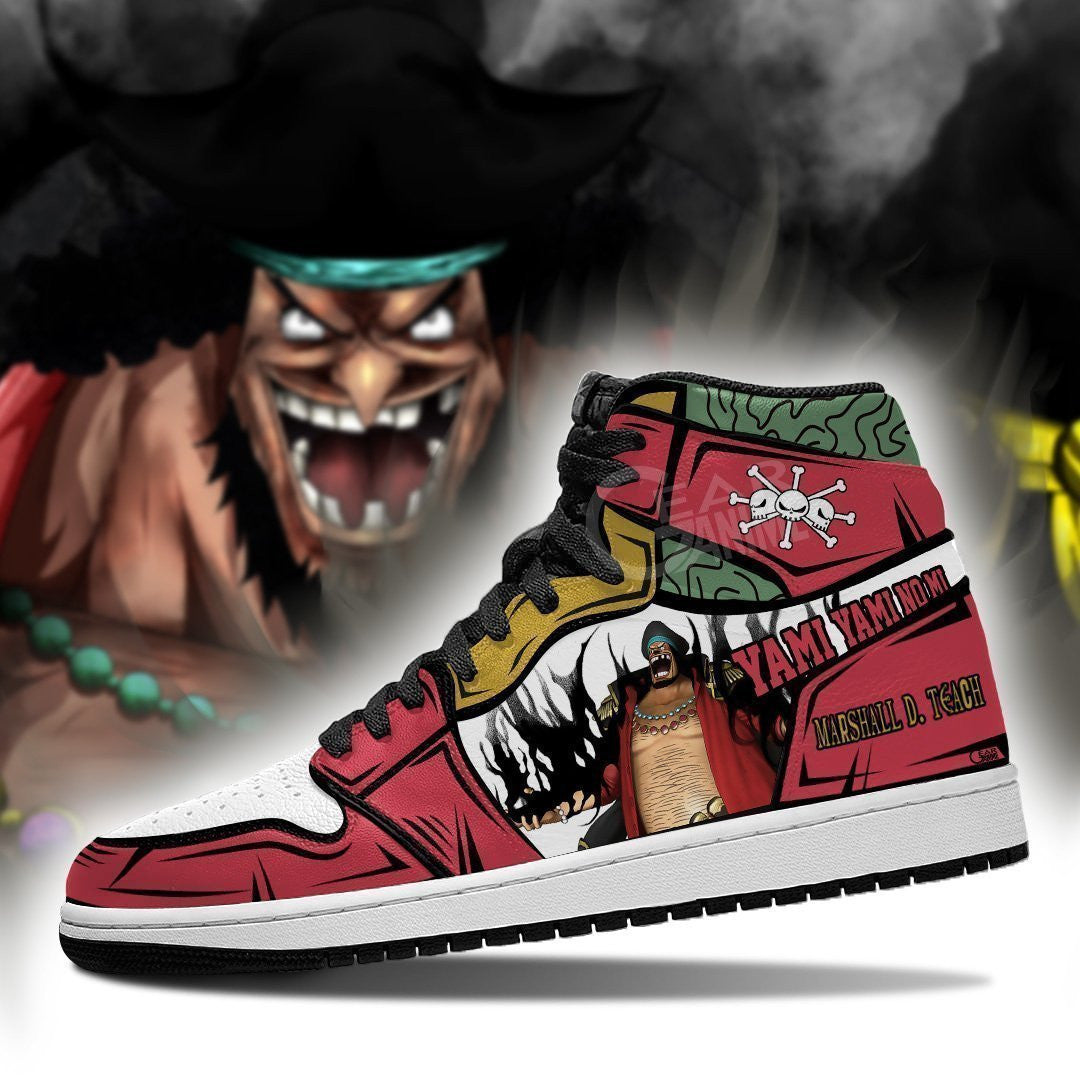 Blackbeard Sneakers Yami Yami No mi Custom Anime One Piece Shoes - 3 - MyAnimeShoes