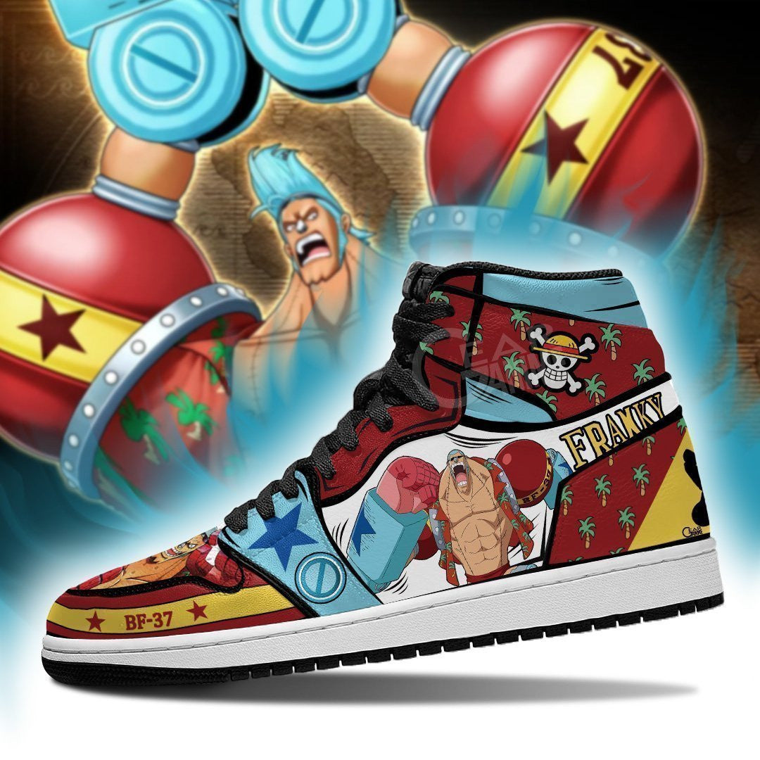 Franky Sneakers Custom Anime One Piece Shoes - 3 - MyAnimeShoes