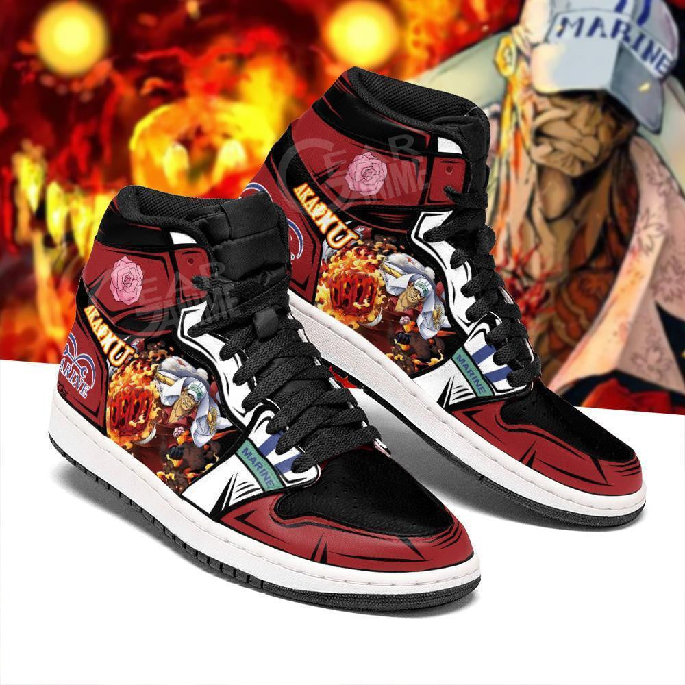 Admiral Sakazuki Akainu Sneakers Custom Anime One Piece Shoes - 2 - MyAnimeShoes