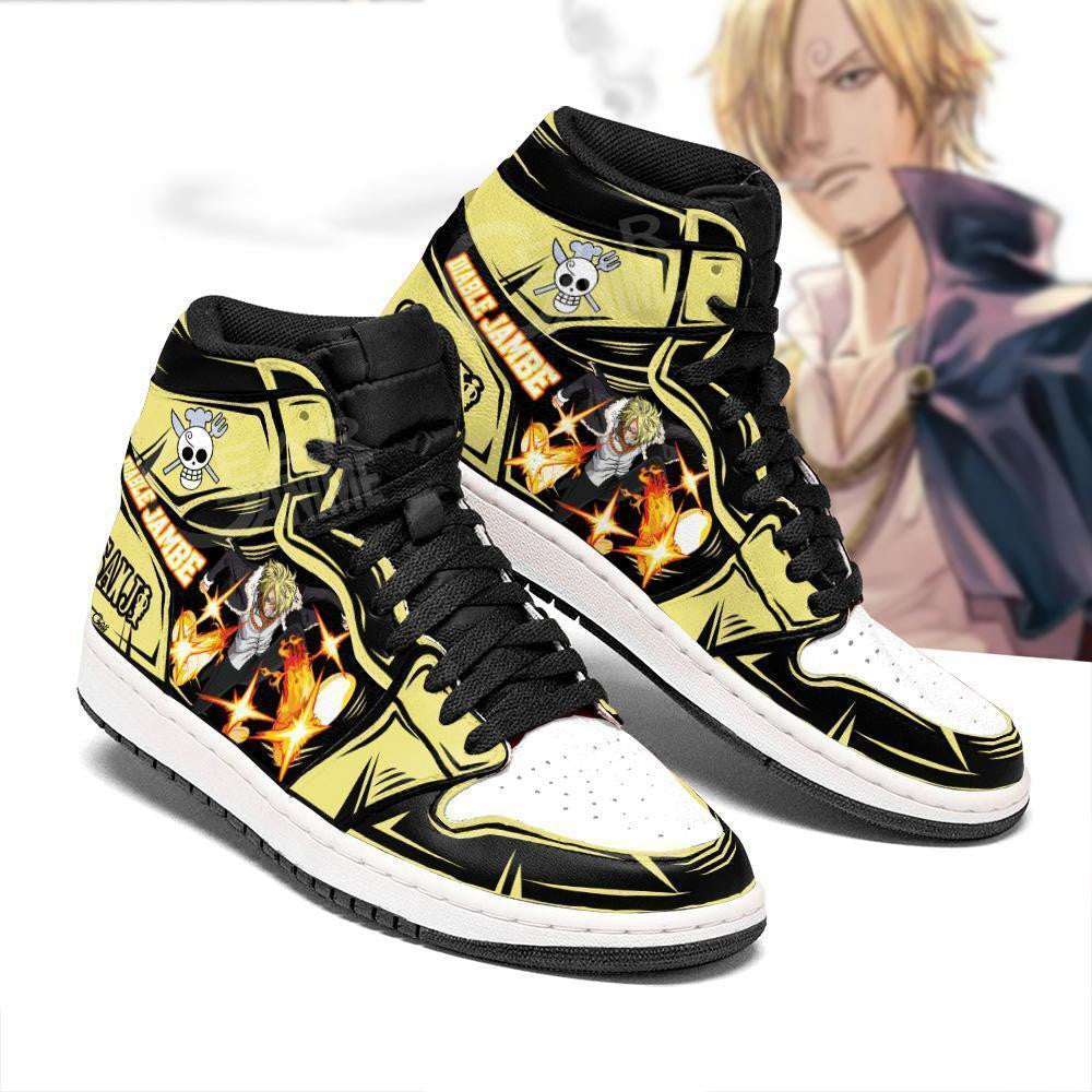 Vinsmoke Sanji Sneakers Diable Jambe Custom Anime One Piece Shoes - 2 - MyAnimeShoes