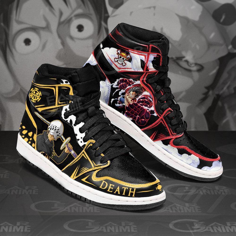 Luffy and Trafalgar Law Sneakers Custom One Piece Anime Shoes Friend Gifts - 2 - MyAnimeShoes