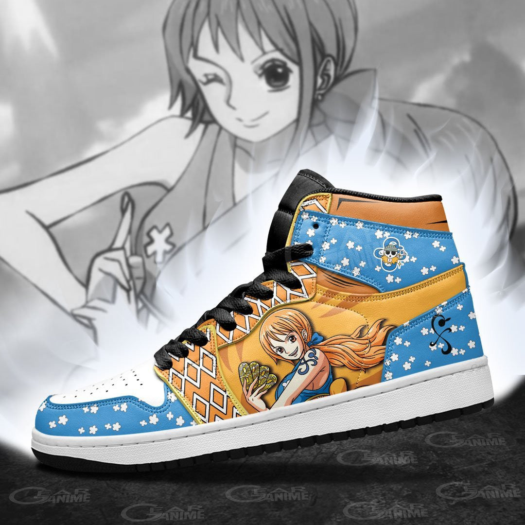 OP Nami J1s Sneakers Custom Anime One Piece Shoes - 4 - MyAnimeShoes