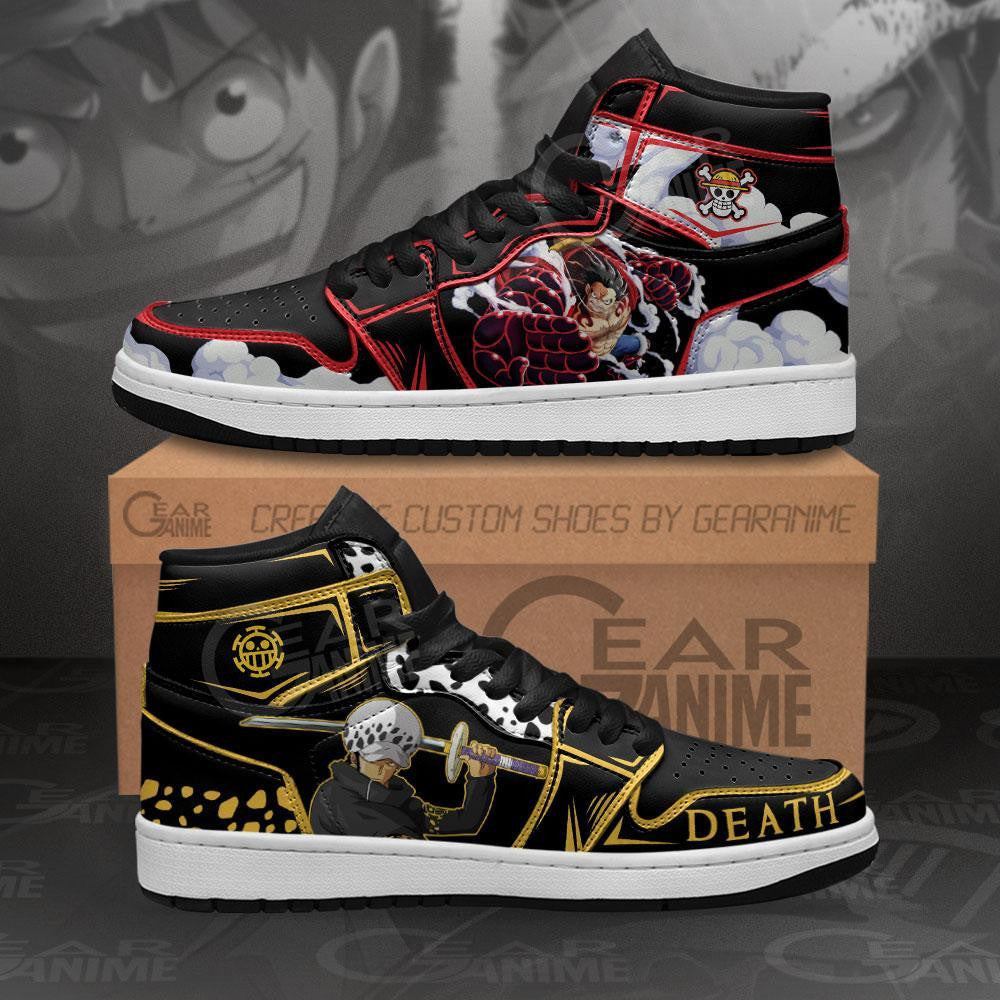 Luffy and Trafalgar Law Sneakers Custom One Piece Anime Shoes Friend Gifts - 1 - MyAnimeShoes