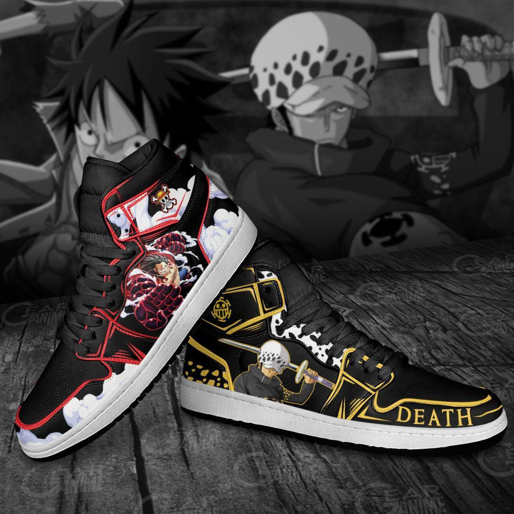 Luffy and Trafalgar Law Sneakers Custom One Piece Anime Shoes Friend Gifts - 3 - MyAnimeShoes