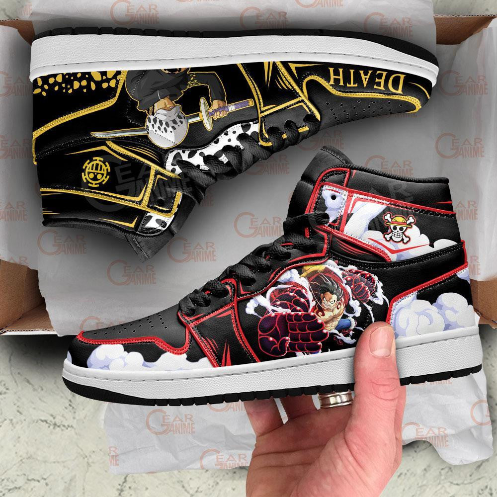 Luffy and Trafalgar Law Sneakers Custom One Piece Anime Shoes Friend Gifts - 4 - MyAnimeShoes
