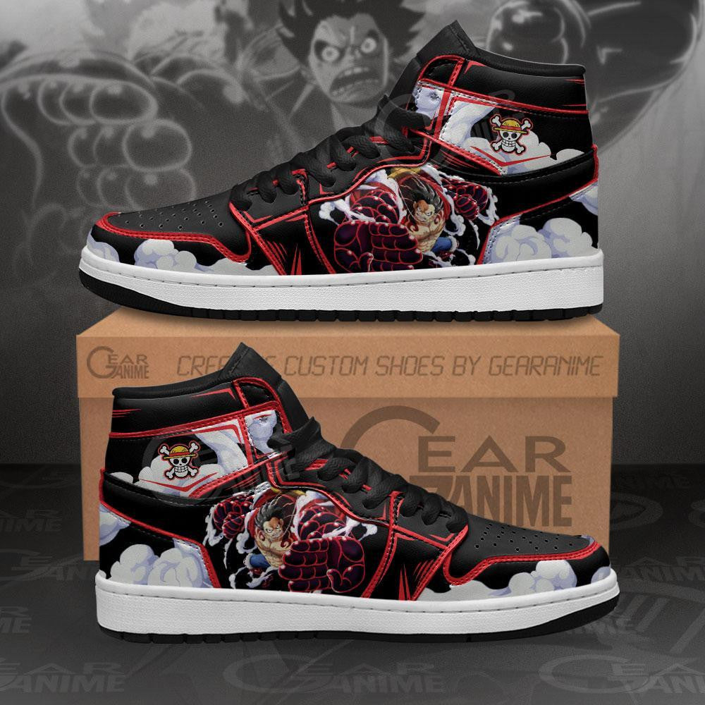 Luffy Gear 4 Sneakers Custom Snakeman One Piece Anime Shoes - 1 - MyAnimeShoes