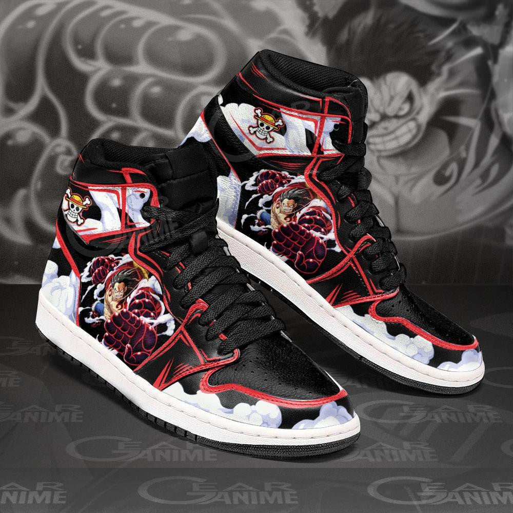 Luffy Gear 4 Sneakers Custom Snakeman One Piece Anime Shoes - 2 - MyAnimeShoes