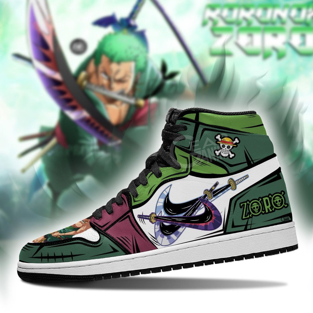 Zoro Swords Sneakers Santoryu Custom Anime One Piece Shoes - 3 - MyAnimeShoes