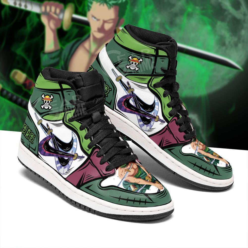 Zoro Swords Sneakers Santoryu Custom Anime One Piece Shoes - 1 - MyAnimeShoes
