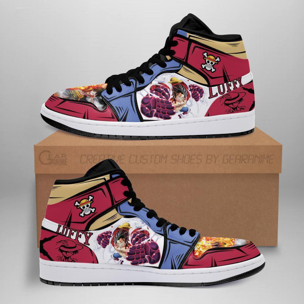 Luffy Gear 4 Sneakers Custom Anime One Piece Shoes - 1 - MyAnimeShoes