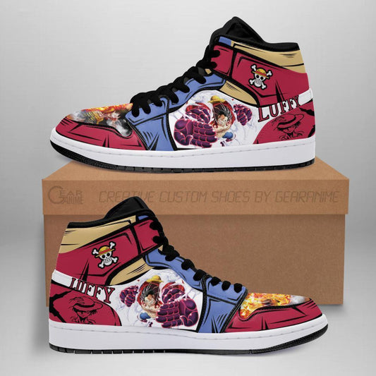 Luffy Gear 4 Sneakers Custom Anime One Piece Shoes - 1 - MyAnimeShoes