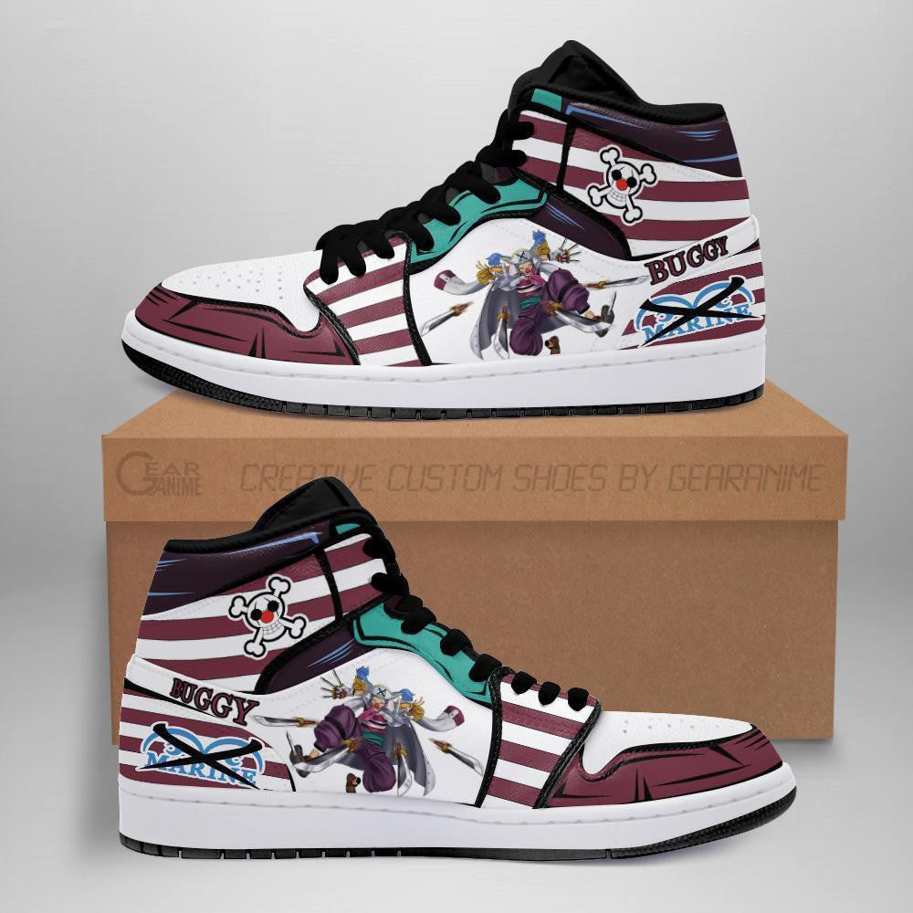 Captain Buggy Sneakers Custom Anime One Piece Shoes - 1 - MyAnimeShoes