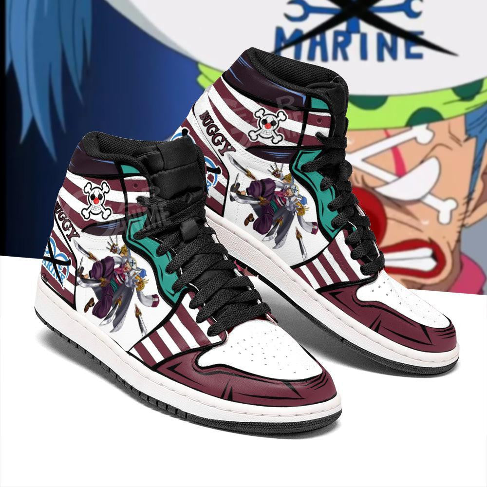 Captain Buggy Sneakers Custom Anime One Piece Shoes - 2 - MyAnimeShoes