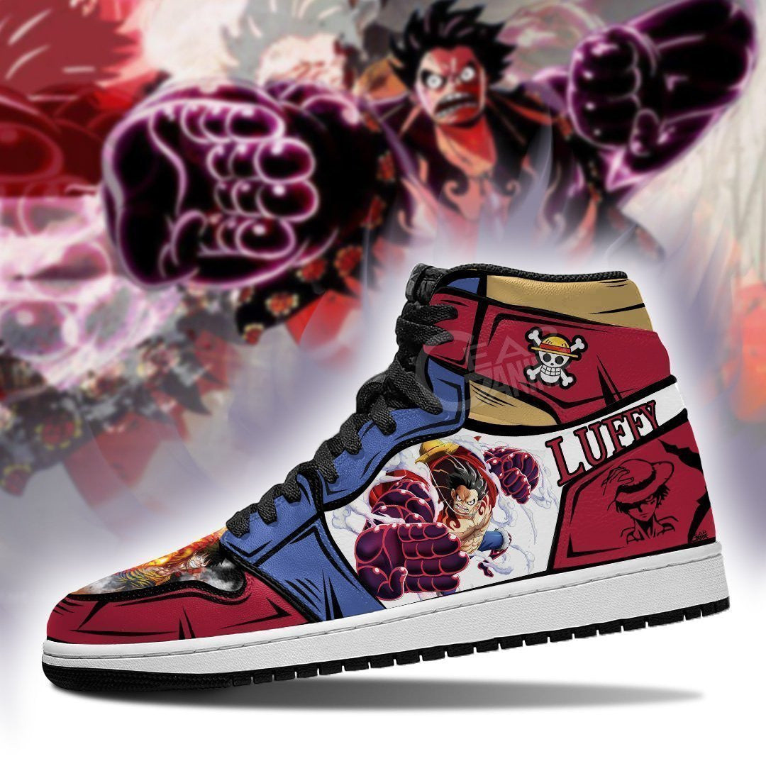 Luffy Gear 4 Sneakers Custom Anime One Piece Shoes - 3 - MyAnimeShoes