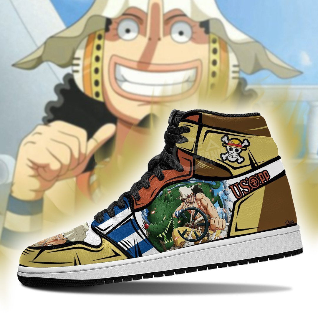 Usopp Sneakers Custom Anime One Piece Shoes Fan Gift Idea - 3 - MyAnimeShoes
