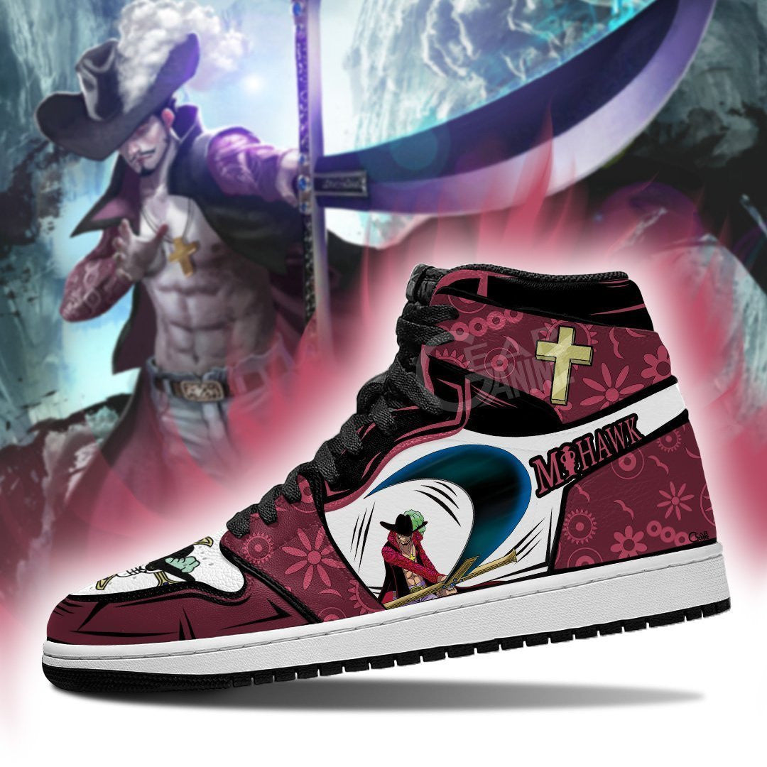 Dracule Mihawk Sneakers Custom Anime One Piece Shoes Gift Idea - 3 - MyAnimeShoes