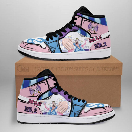 Mr 2 Bon Clay Sneakers Custom Anime One Piece Shoes - 1 - MyAnimeShoes