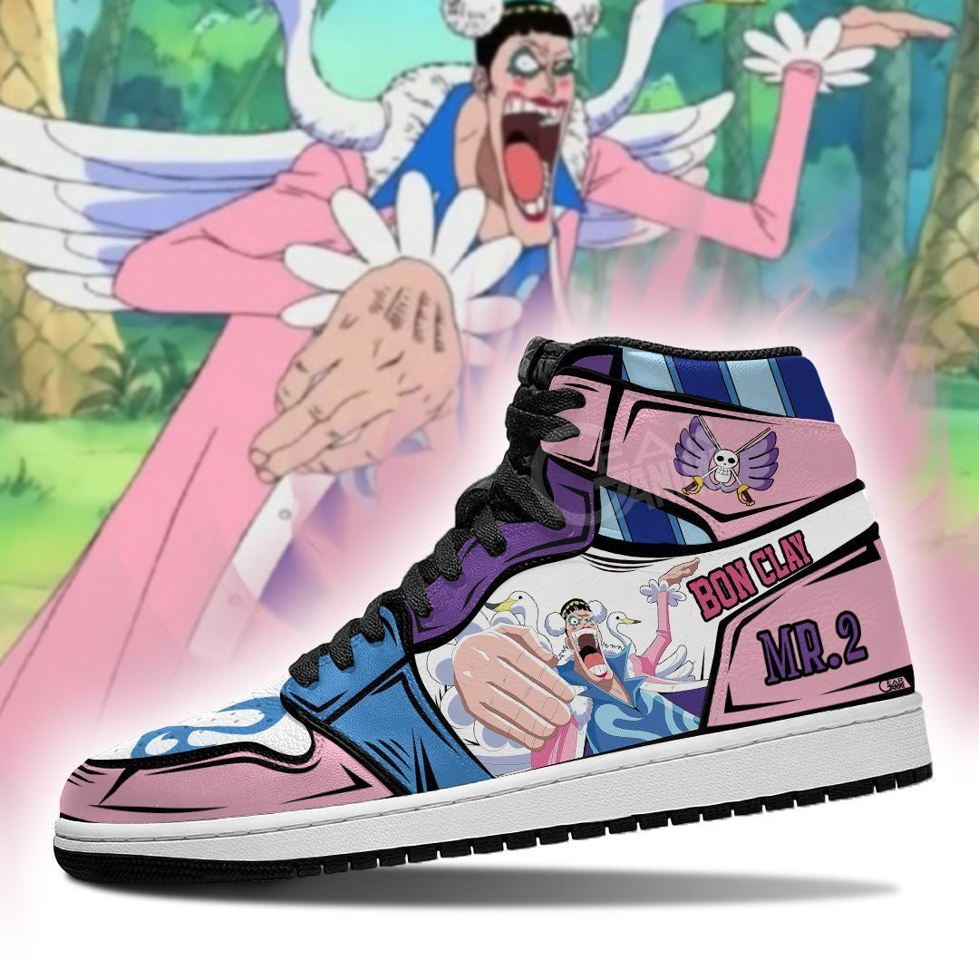Mr 2 Bon Clay Sneakers Custom Anime One Piece Shoes - 3 - MyAnimeShoes