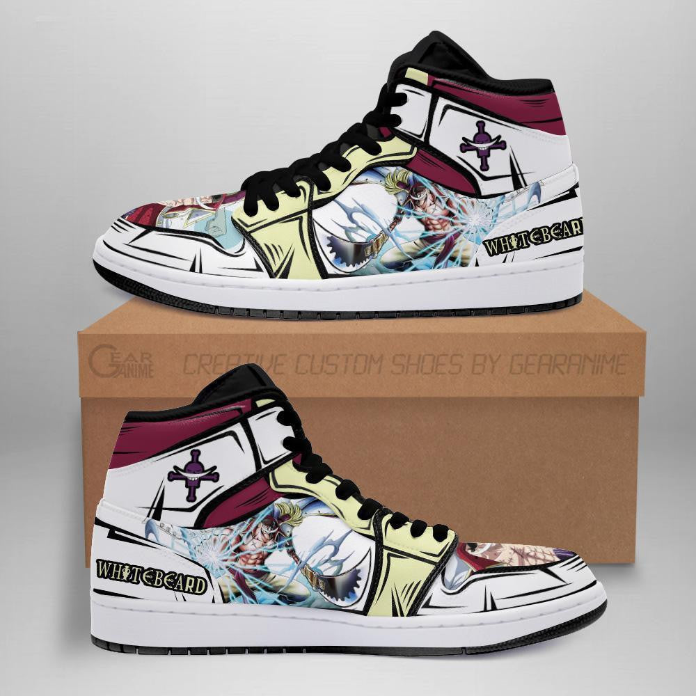 Whitebeard Sneakers Gura Gura No Mi Custom Anime One Piece Shoes - 1 - MyAnimeShoes