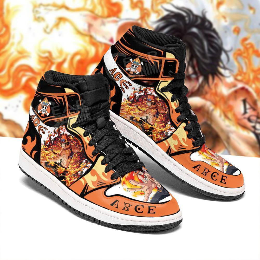 Portgas D. Ace Sneakers Custom Anime One Piece Shoes - 2 - MyAnimeShoes