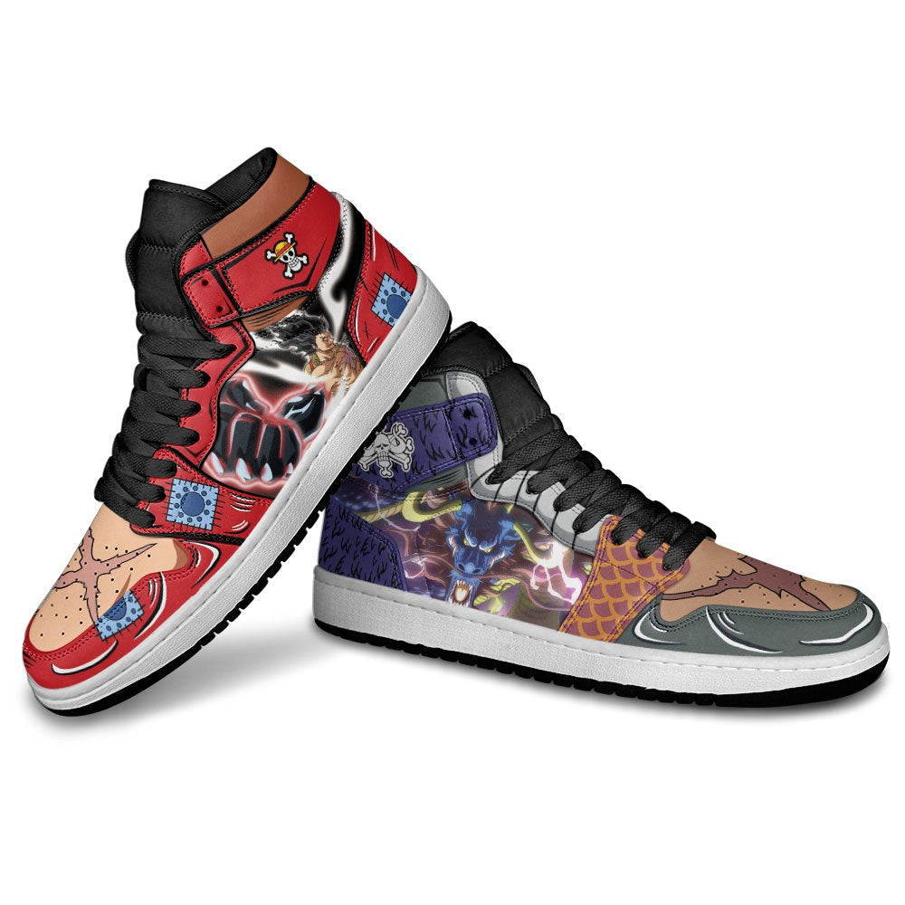 Luffy and Kaido Sneakers Custom One Piece Anime Shoes - 4 - MyAnimeShoes
