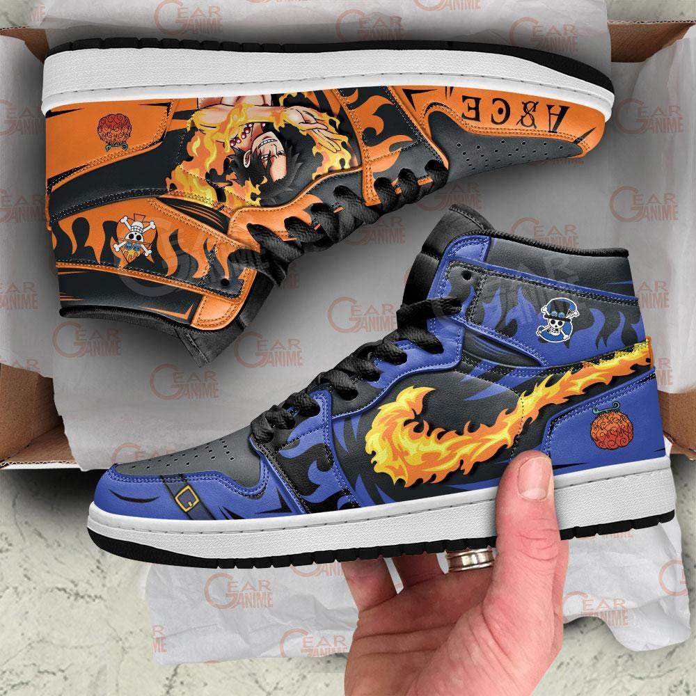 Sabo and Portgas Ace Sneakers Custom Anime One Piece Shoes - 3 - MyAnimeShoes
