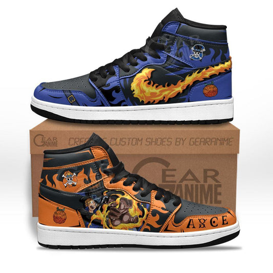 Sabo and Portgas Ace Sneakers Custom Anime One Piece Shoes - 1 - MyAnimeShoes