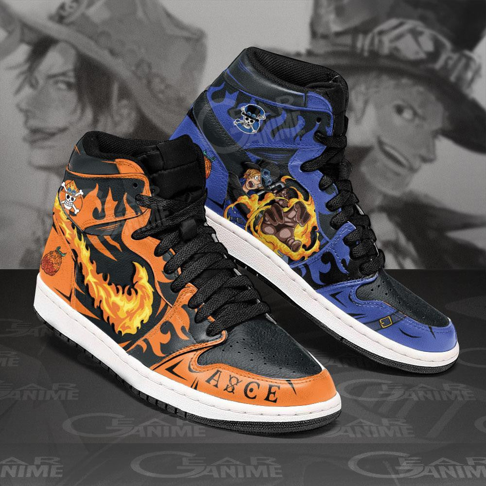 Sabo and Portgas Ace Sneakers Custom Anime One Piece Shoes - 2 - MyAnimeShoes