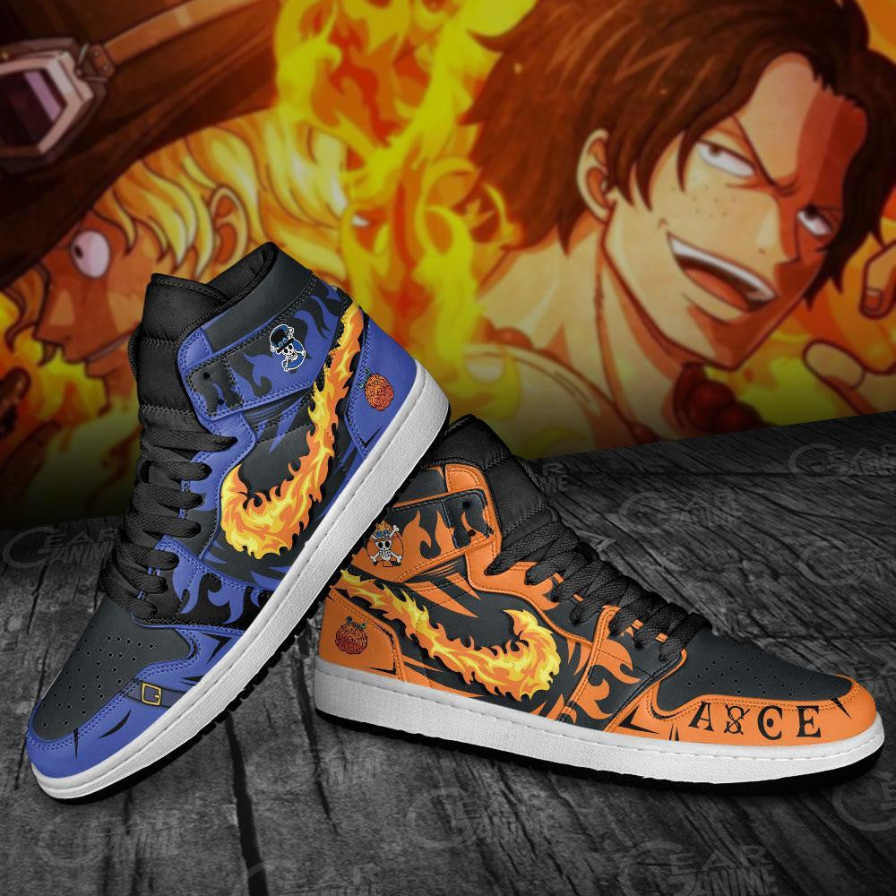 Sabo and Portgas Ace Sneakers Custom Anime One Piece Shoes - 4 - MyAnimeShoes