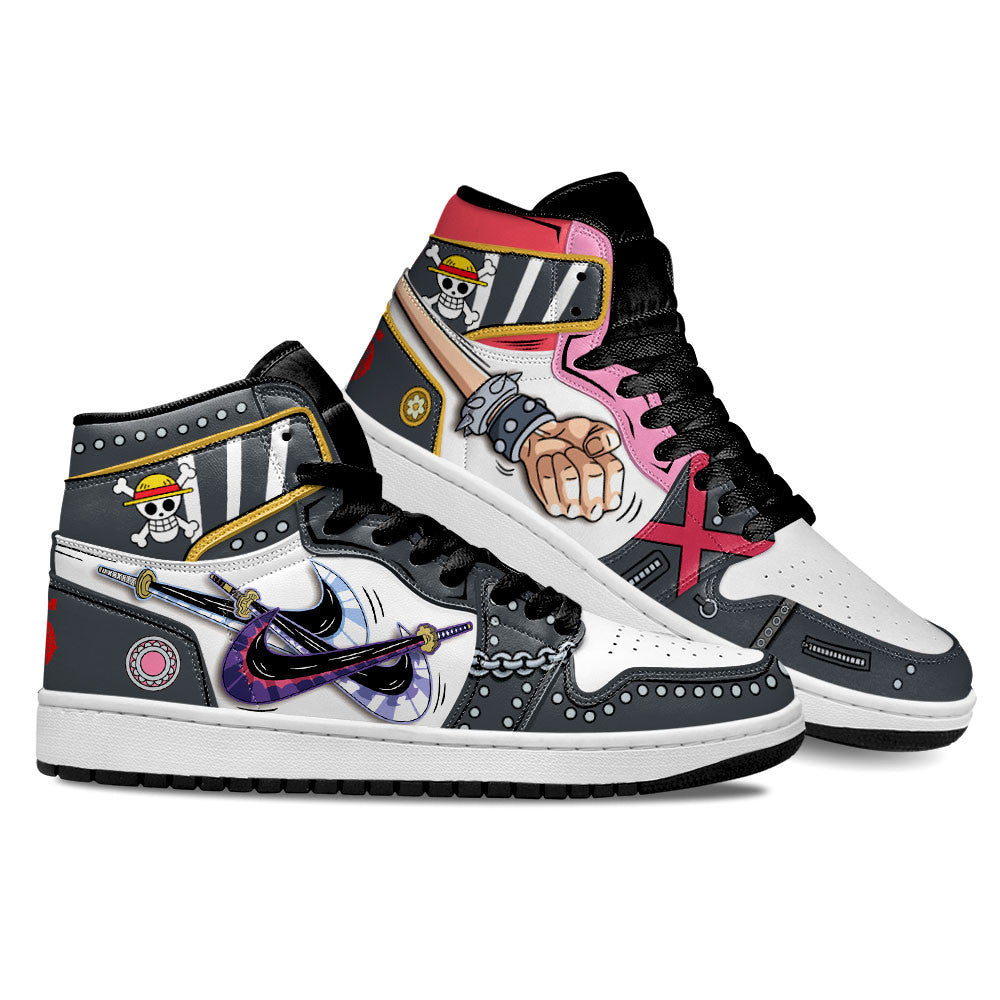 Luffy and Zoro Sneakers One Piece Red Custom Anime Shoes Gear Anime