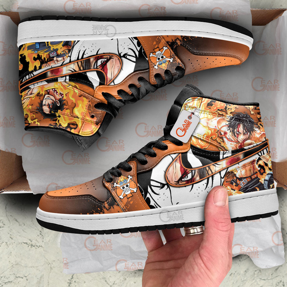 Portgas D. Ace Anime Shoes Custom Sneakers MN2102 Gear Anime