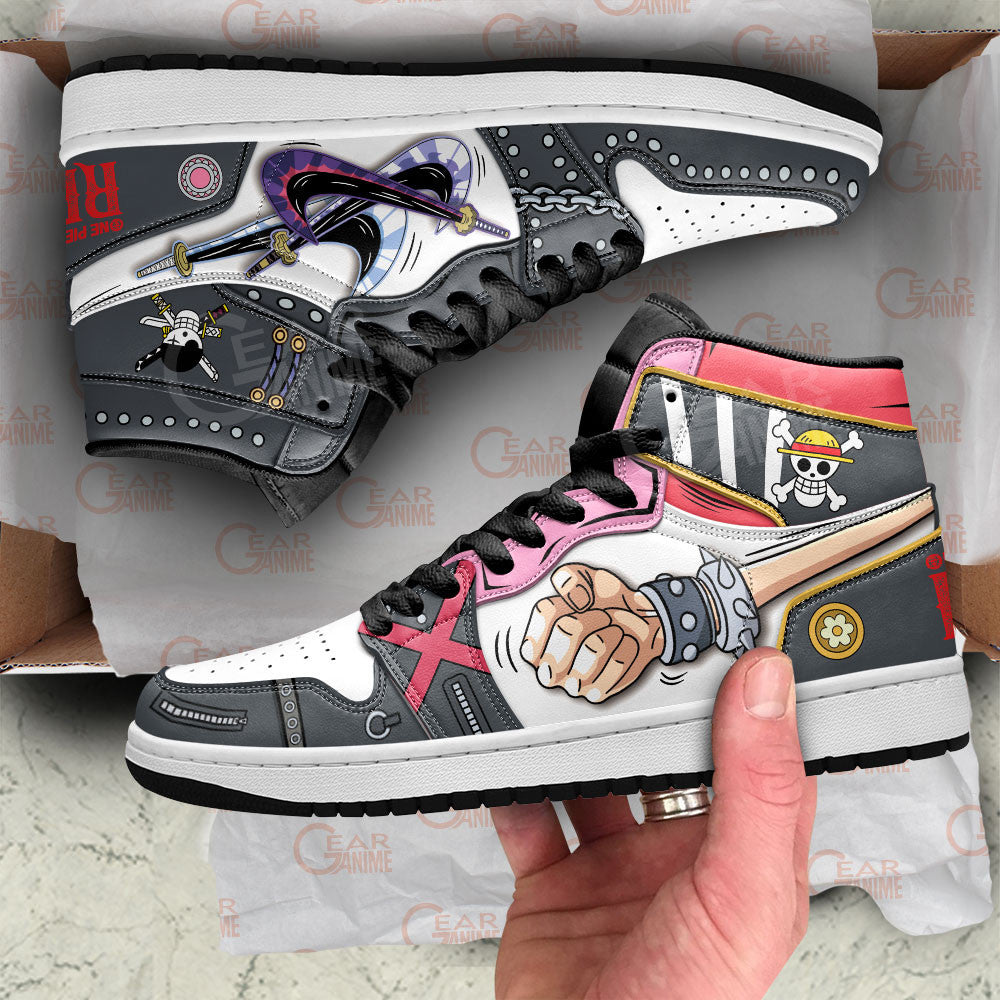 Luffy and Zoro Sneakers One Piece Red Custom Anime Shoes Gear Anime
