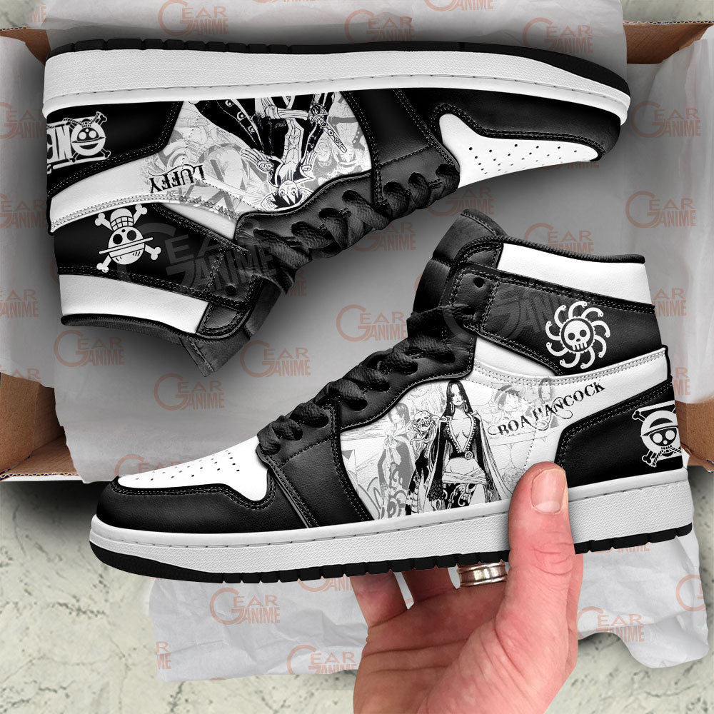 Boa Hancock and Luffy J1s Sneakers Custom