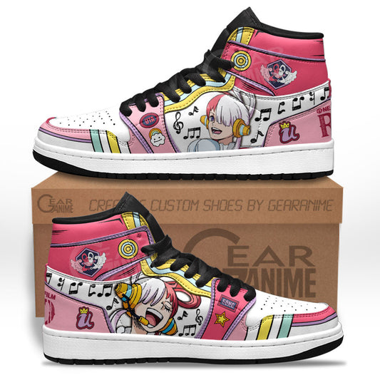 Uta Sneakers One Piece Red Custom Anime Shoes Gear Anime