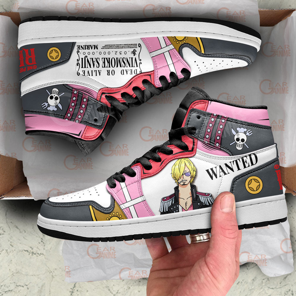 Sanji Sneakers One Piece Red Custom Anime Shoes Gear Anime