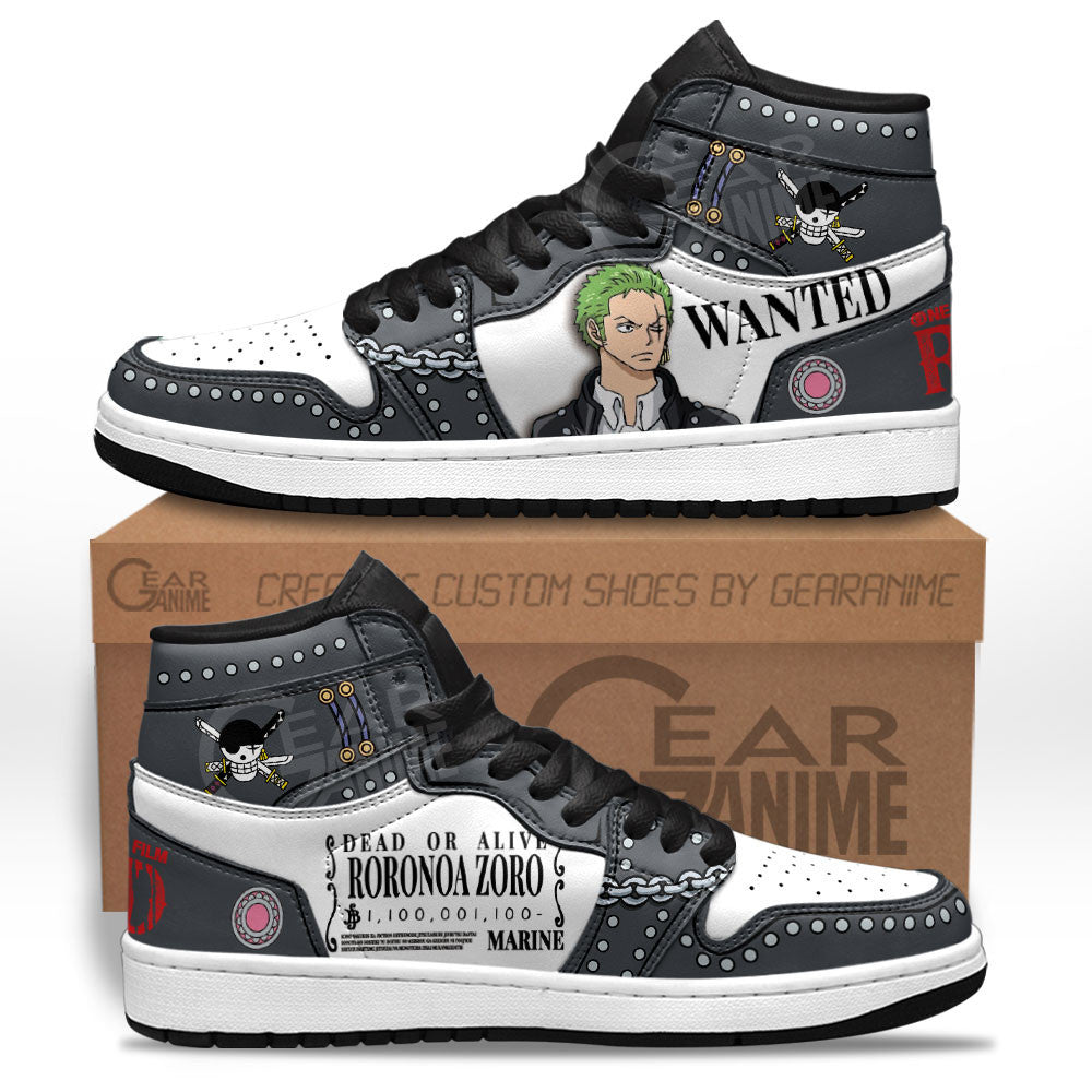 Zoro Sneakers One Piece Red Custom Anime Shoes Gear Anime