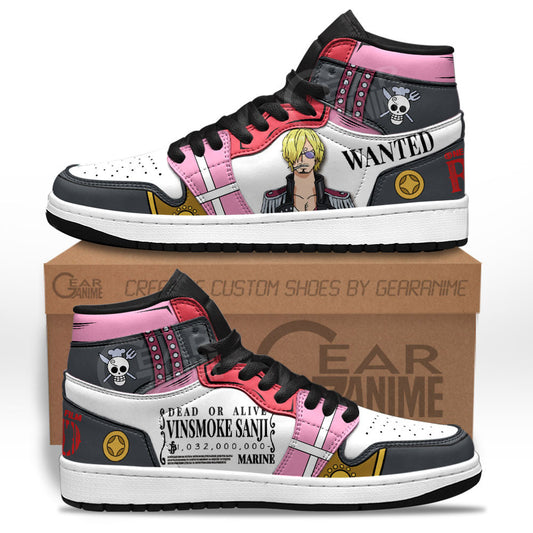 Sanji Sneakers One Piece Red Custom Anime Shoes Gear Anime