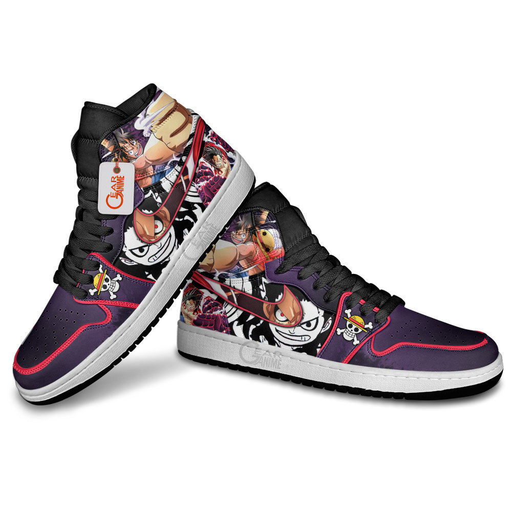 Luffy Gear 4th J1s Sneakers Custom Snakeman Edition