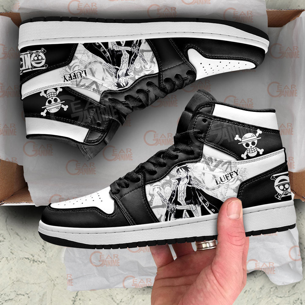 Pirates King Luffy J1s Sneakers Custom Manga Style