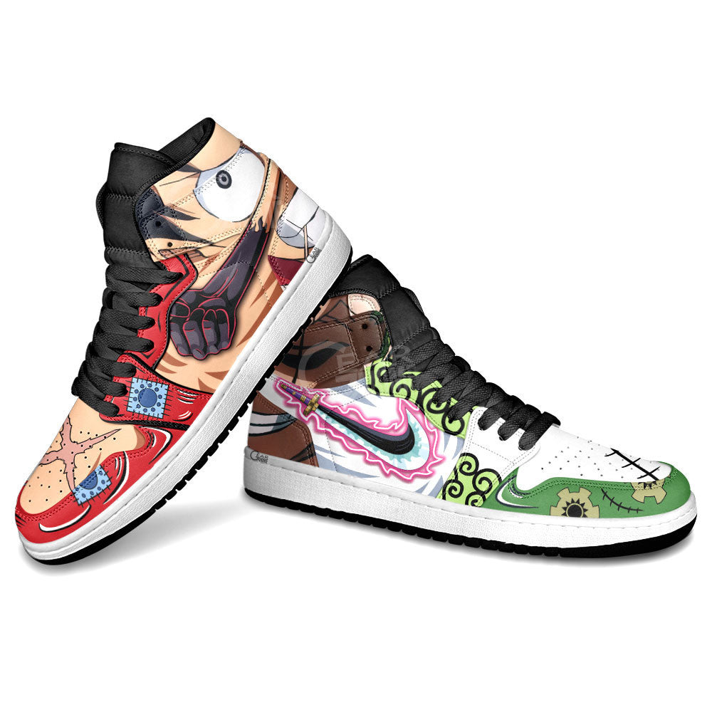 Luffy and Zoro Sneakers One Piece Custom Anime Shoes for OtakuGear Anime