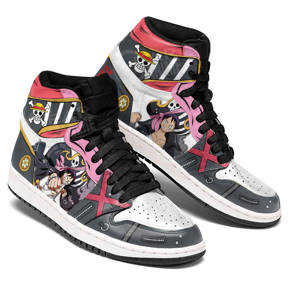 Luffy Sneakers One Piece Red Custom Anime Shoes Gear Anime