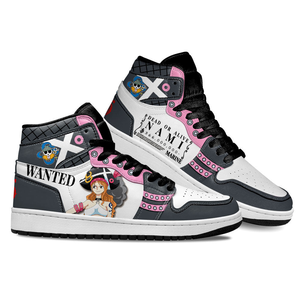 Nami Sneakers One Piece Red Custom Anime Shoes Gear Anime
