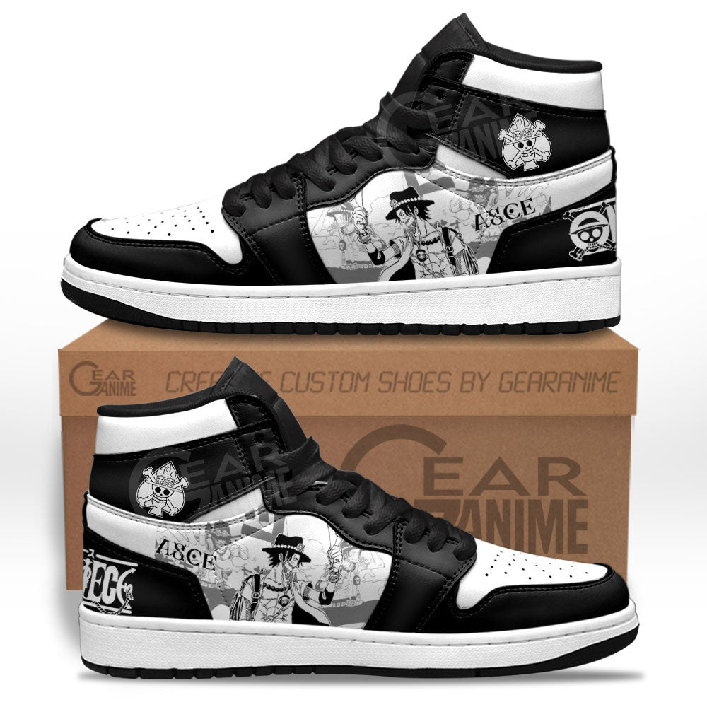 Ace Sneakers Custom One Piece Shoes Manga Style for OtakuGear Anime